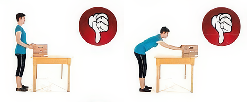 Posture to avoid while moving an object