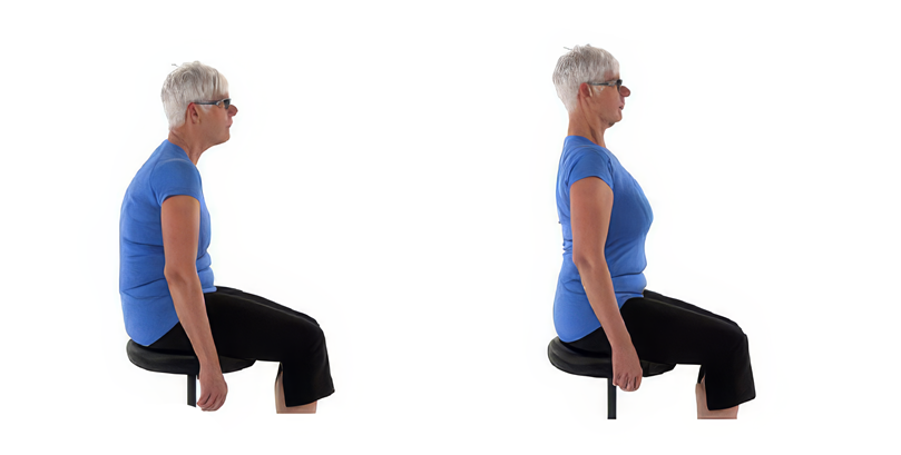 Photos of proper sitting posture